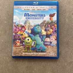 Monsters University Collectors Edition Blue Ray/ DVD