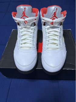 Jordan 5 Retro White Fire Red 2020 Size 10.5
