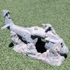 Sunken Helicopter Fish Tank Decor 