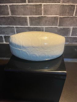 Coach White Signature Sunglasses Case