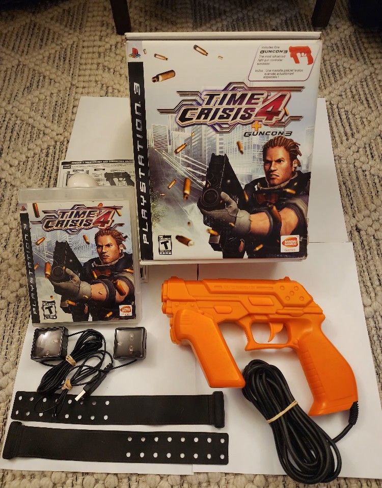 Time Crisis 4 Bundle w/GunCon 3 and Sensors PS3 (Used) -  Tested Working