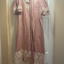 Woman Pink Vintage Dress 