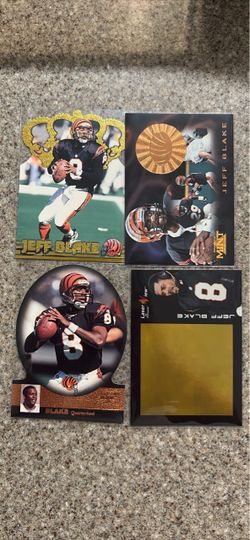 Jeff Blake Cincinnati Bengals Football Card Lot (4)