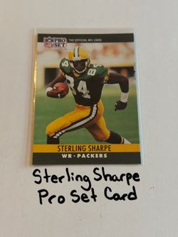 Sterling Sharpe Green Bay Packers Hall of Fame WR Pro Set Card.