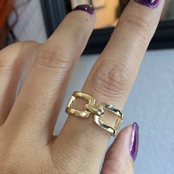 9mm surface 14k gold plated 925 sterling silver wide band chunky open adjustable ring could fits size 6-10