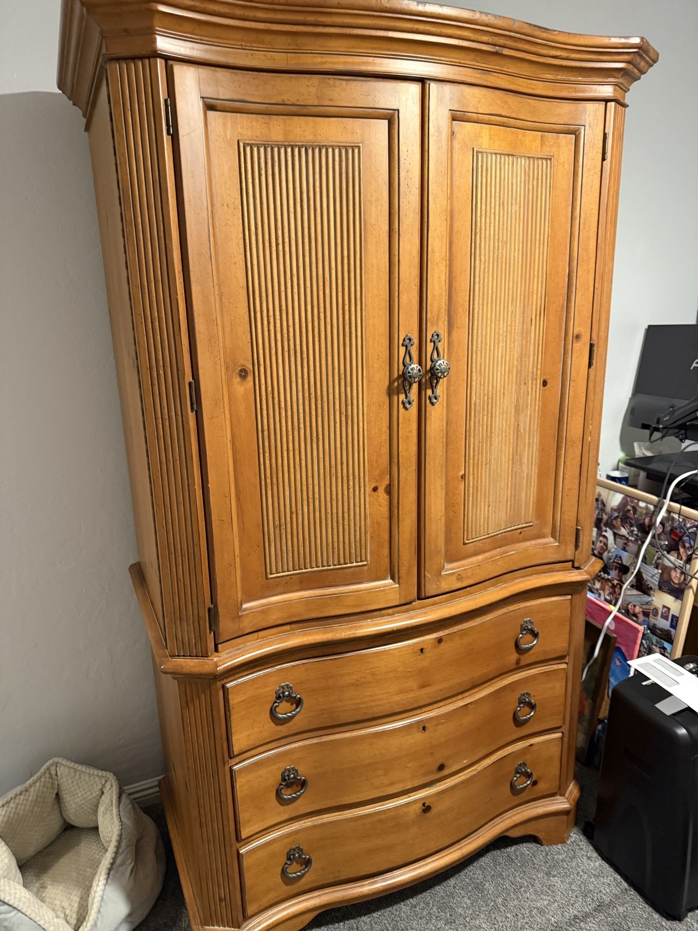 Vintage Wooden Armoire