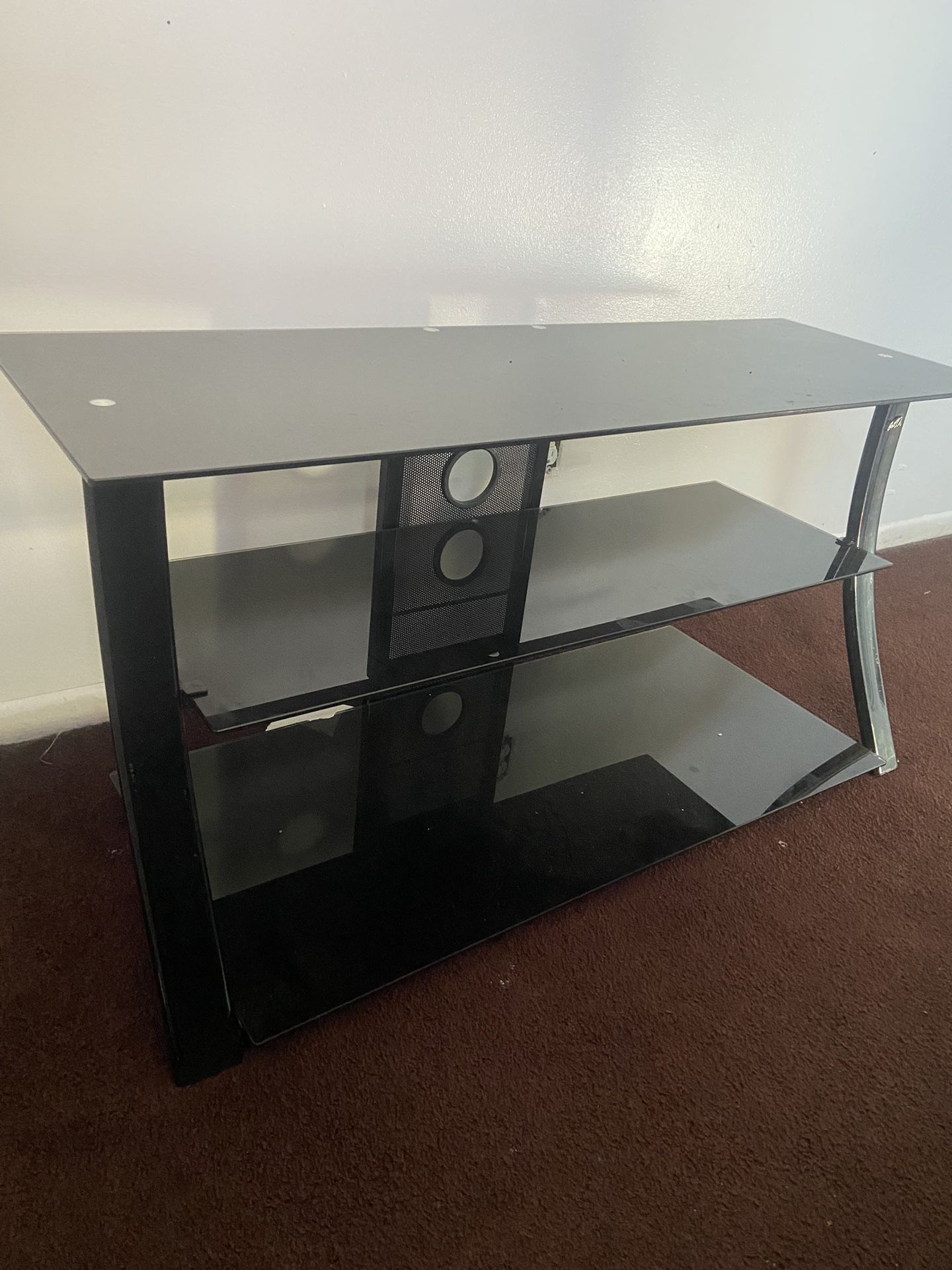 Glass Tv Stand 3 Shelf 