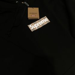 supreme x burberry hoodie