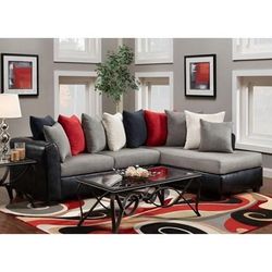 Grey chaise sectional couch!