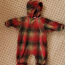 12 Month Warm Baby Outfit/Snowsuit/Bunting ×2