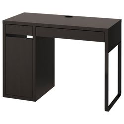 Black brown ikea computer desk