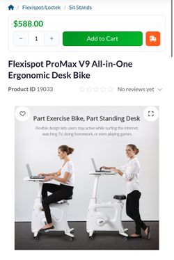 FlexiSpot Desk Exercise Bike  (V9) – BRAND NEW
