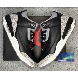 Jordan 3 Black Cement 9.5 Men 