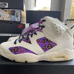 JORDAN 6 sail black team orange