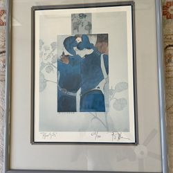 Blue Girls Offset Lithograph Print
