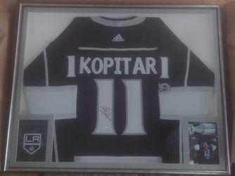Signed Los Angeles Kings Kopitar jersey custom framed with Archival materials.