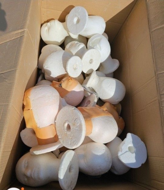 Mannequin Styrofoam Doll Heads -  Great For Halloween - Wigs Etc