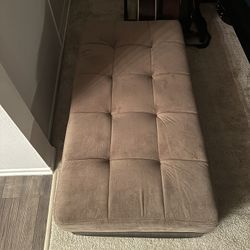 Ottoman-Bella Fabric And Leather