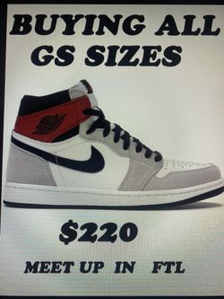 Jordan 1 smoke grey grade school