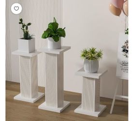 White Plant Stands Set of 3