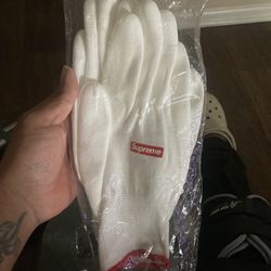 Supreme White gloves