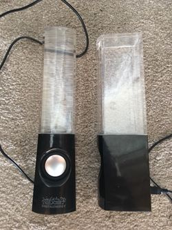 Digital energy dancing water speakers with LED lights show, black