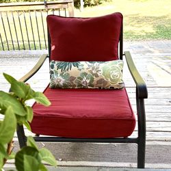 2 Patio Cushions w/ Pillows – New – $75