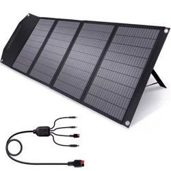  Upgraded 100WFoldable Solar Panel with Kickstand, Parallel Supported, ETFE Technology, USB-C, Portable Solar Panel Compatible with Jackery/Flashfish/