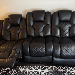 Leather Recliner Couch 