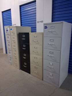 Lot of 5 Metal Vertical Filing Cabinets $90 each
