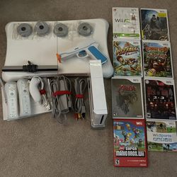 Wii Console, Accessories And Games Bundle