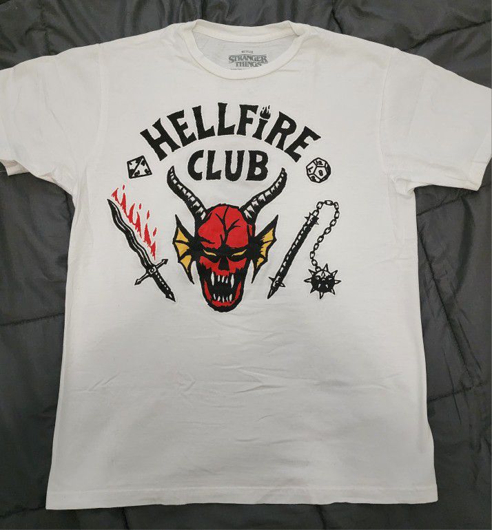 Stranger Things: Hellfire Club White Tee (Unisex Medium)