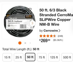 6/3 Copper Building Wire New In Packaging 