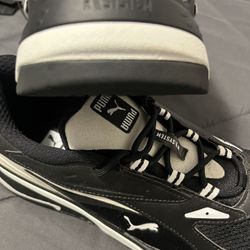 Men Pumas Size 14 & Black & White $75)  ((Size13  Black Dress Shoes, (Dexter Comfort $65)) 👉🏽(Brown Stacy Adams size13 $85 $65(Read Description 👇🏽