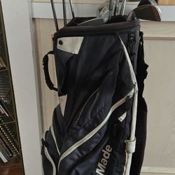 Men's Complete Golf Set With TaylorMade Golf Bag And Driver, Right Handed 