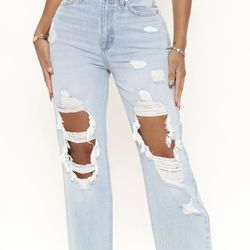 Ripped Straight Leg Jeans from Fashion Nova