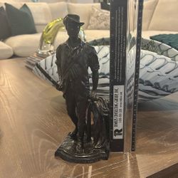 Old Metal Concord Minute Man Statue Of 1775