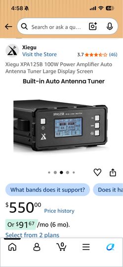 Xiegu XPA125B 100W Power Amplifier Auto Antenna Tuner Large Display Screen
