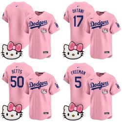 Hello Kitty Dodgers Jersey - Stitched & New - Freeman Ohtani Betts Blanks