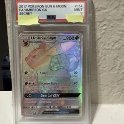 2017 POKEMON SUN & MOON FA/UMBREON GX SECRET