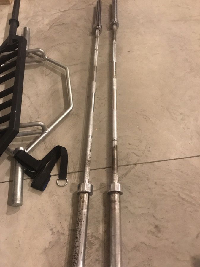 Plates, barbells, squat stand