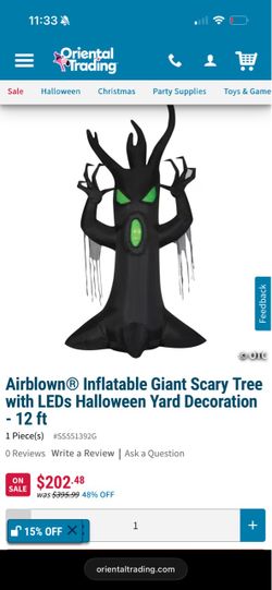12 ft Inflatable Halloween Scary Tree it’s PURPLE