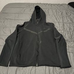 Nike Sportswear Tech Fleece Full-Zip Men's Hoodie Black Size L CU4489-010 READ