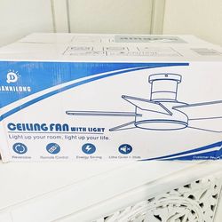 Dannilong 40-inch Modern Ceiling Fan with Light.