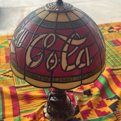 Cute Vintage Tiffany Style Coca Cola Lamp