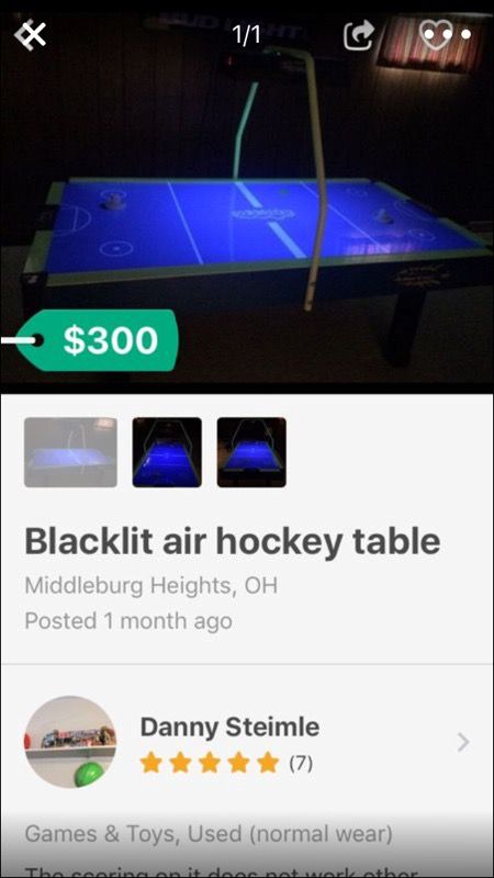 Blacklit air hockey table