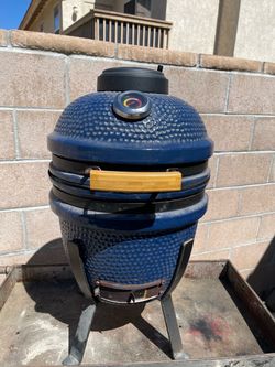 Blue Ceramic Kamado Joe Charcoal Grill