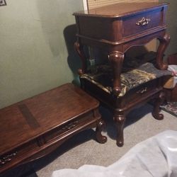 Coffee Table +2 End Tables