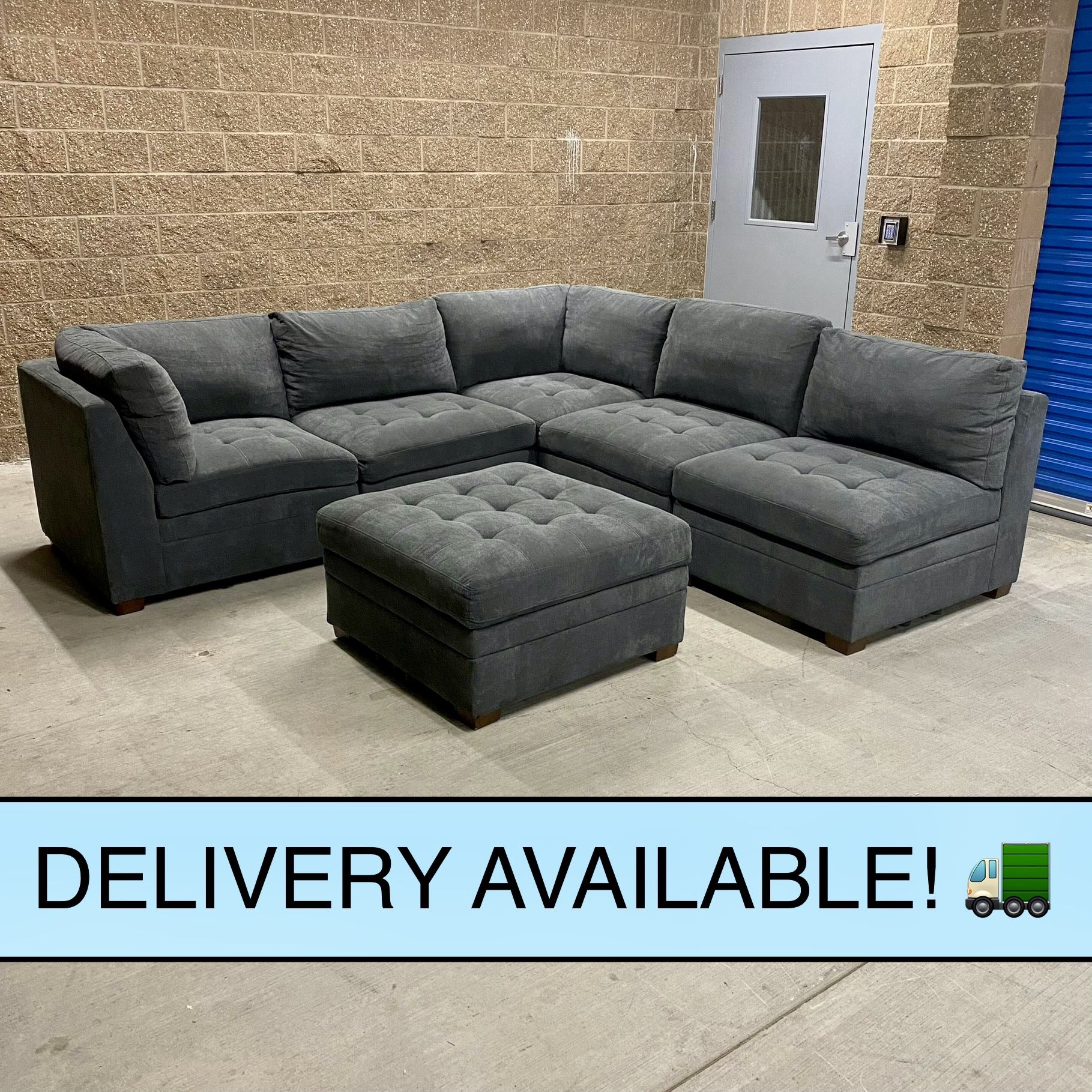 Gray 6-Piece Modular Sectional Couch Sofa (DELIVERY AVAILABLE! 🚛)