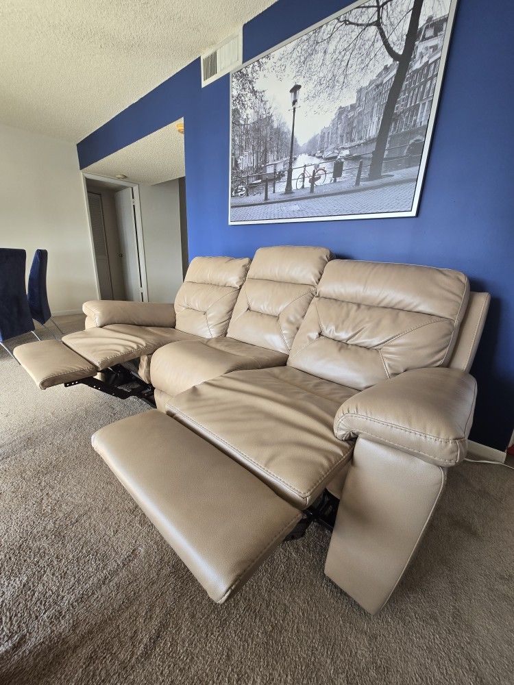 SALE!!! Reclining leather sofa